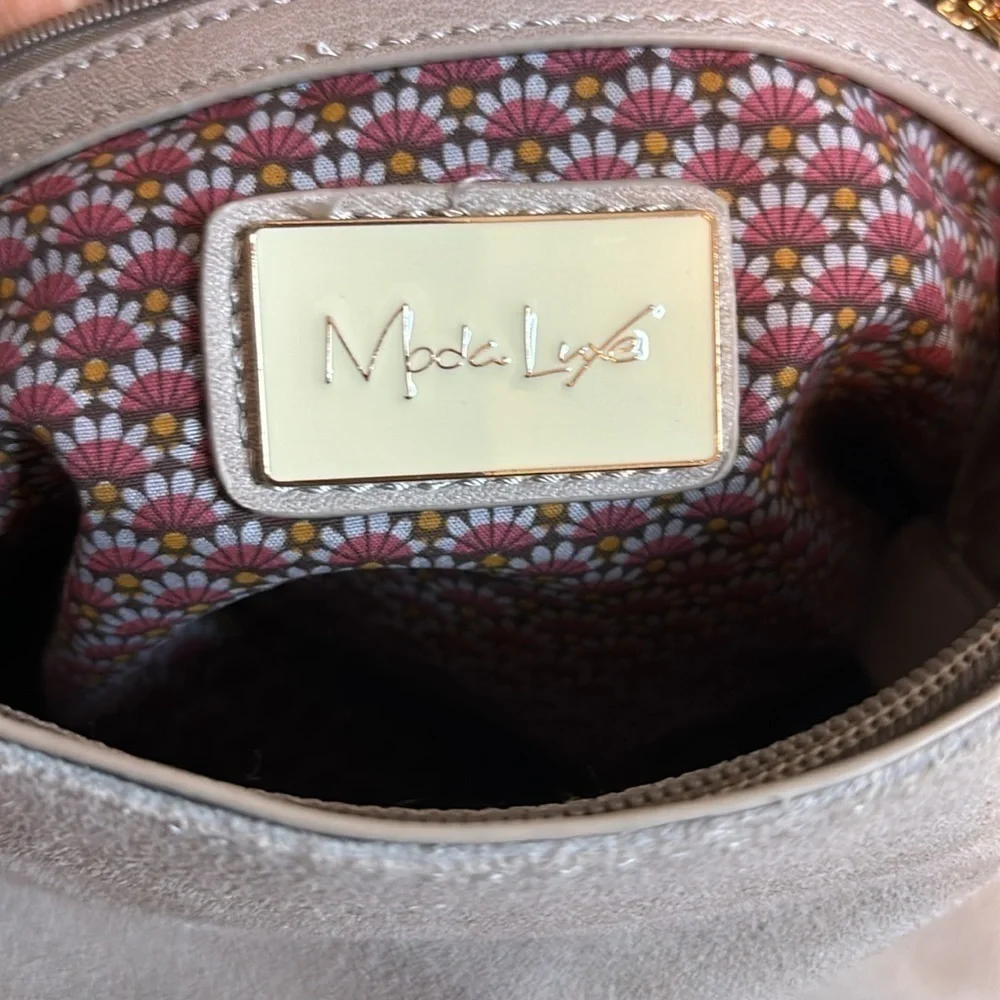 Moda Luxe Antoinette Gray Convertible Backpack Purse Faux Leather Gold Hardware Moda Luxe Backpack Bags & Handbags for Women for sale | eBay main image 4
